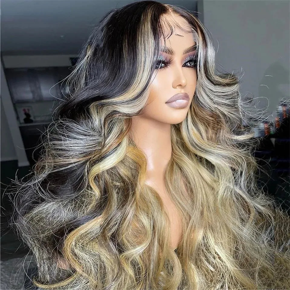 Ombre Ash Blonde With Dark Roots