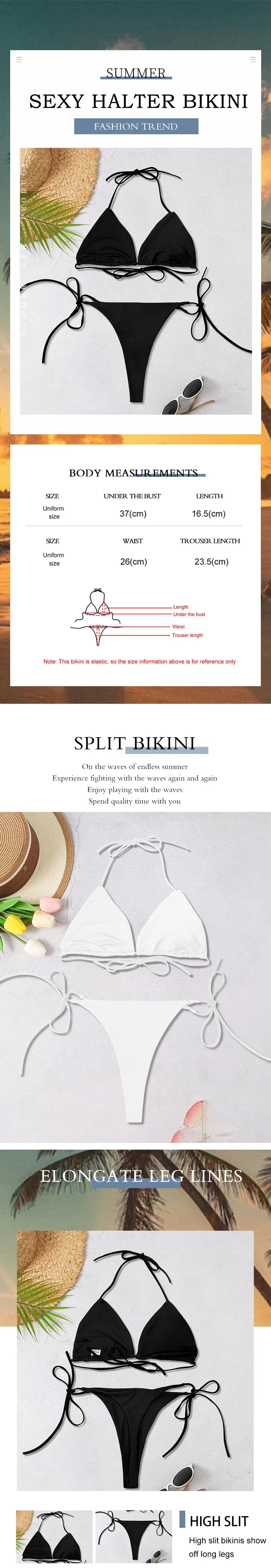 Backless Adjustable Lace-up Swimsuit