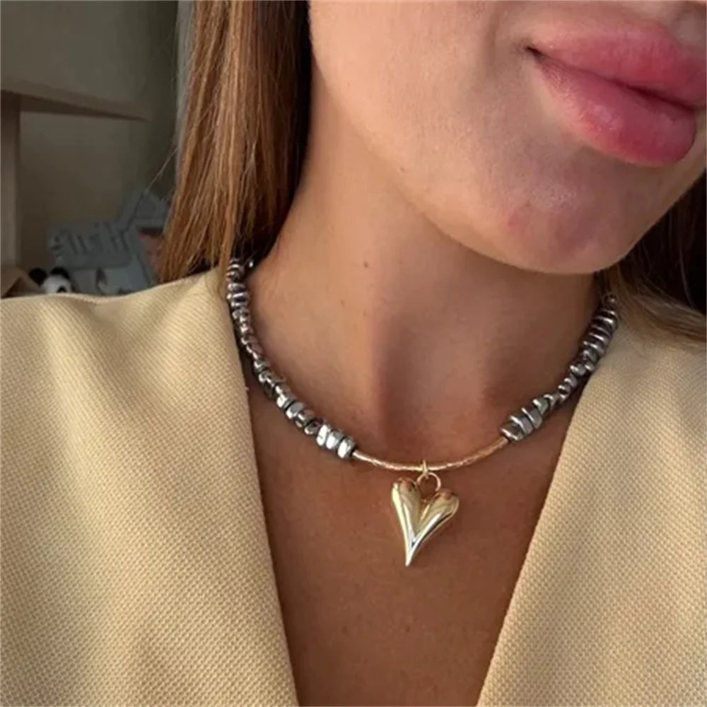 Boho Tassel Heart Pendant
