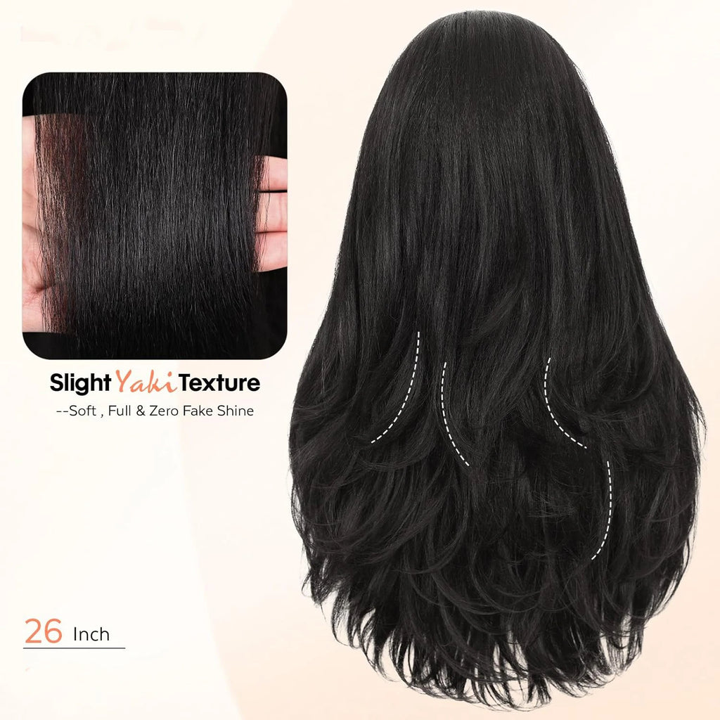 26 Inch Yaki Wavy Headband Wigs