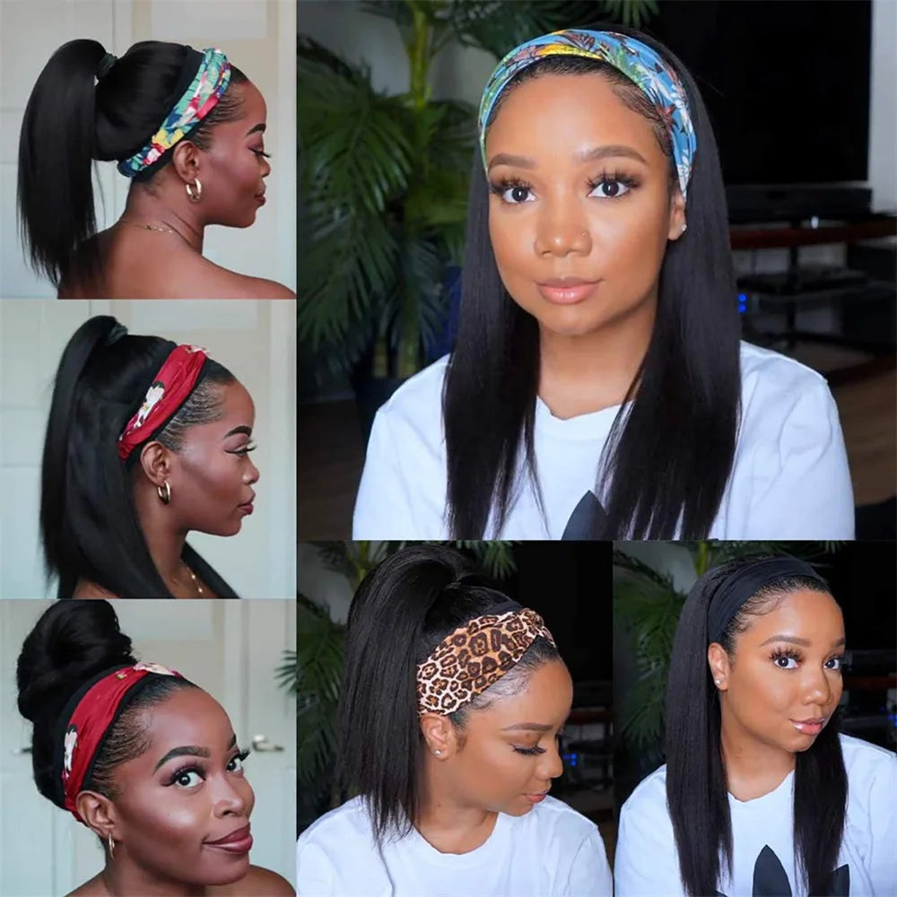 Kinky Straight Headband Wig