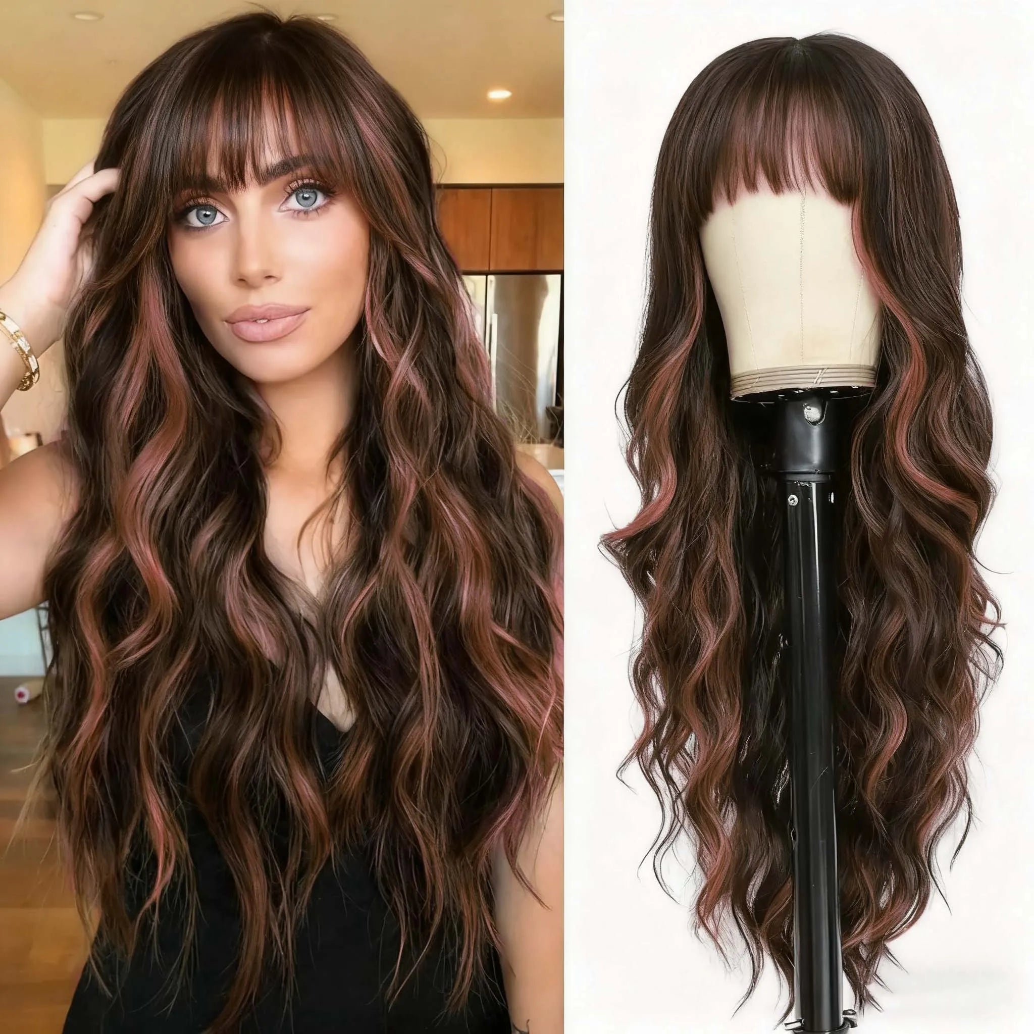 Ombre Blonde Curly Wig