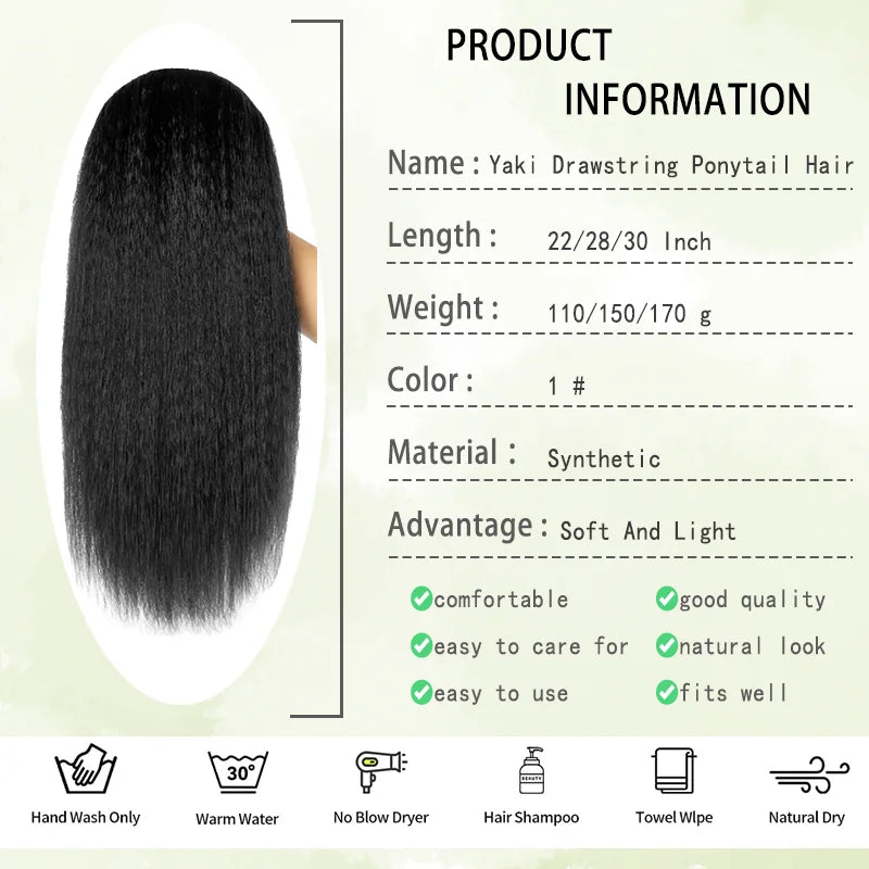 22/28/30 inch Long Kinky Straight Wig