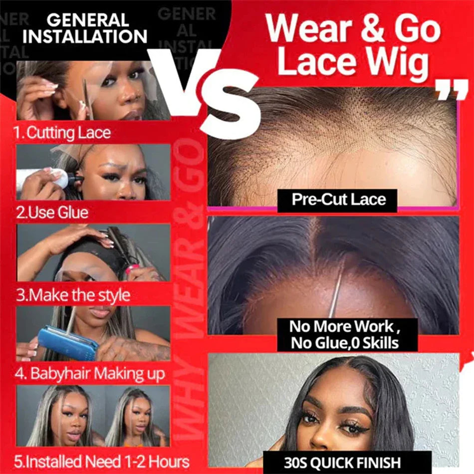 Wear And Go Glueless Hair Wigs