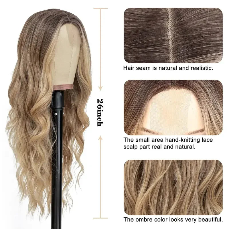 Ombre Blonde Curly Wig