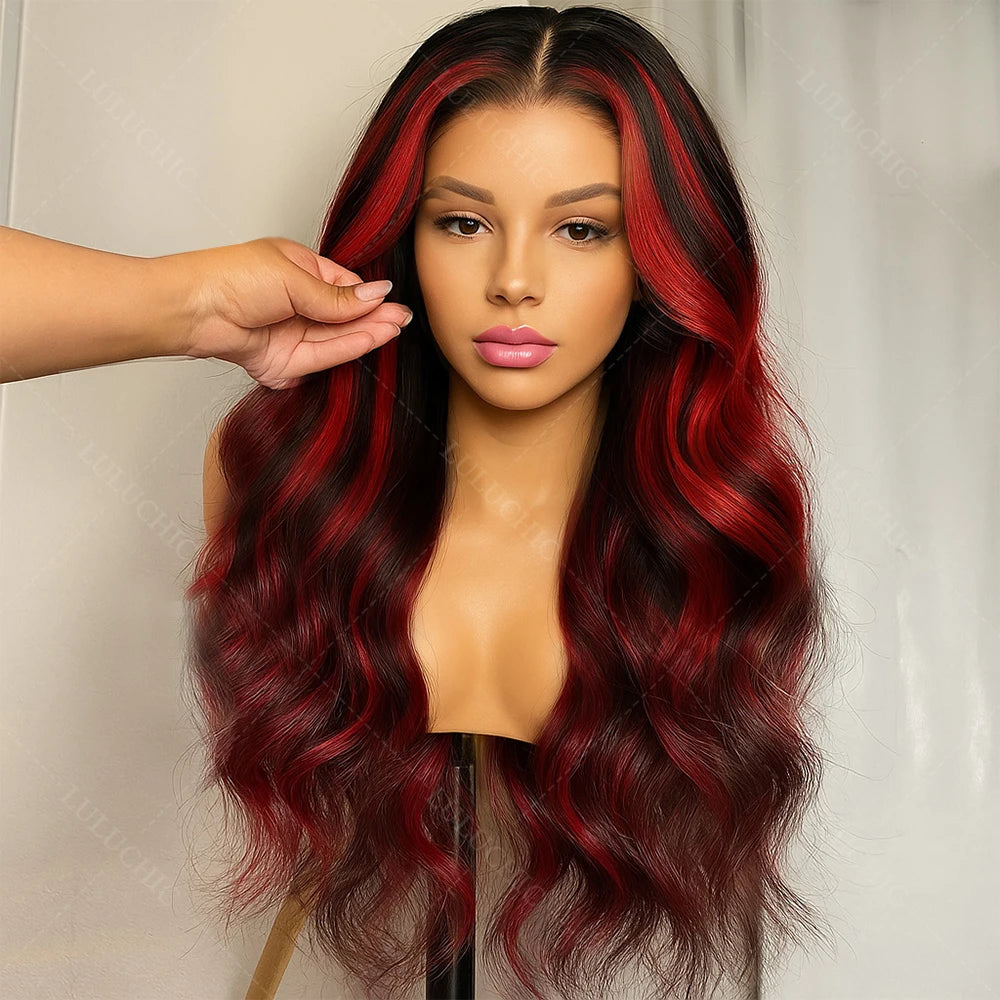 Ombre Red With Blonde