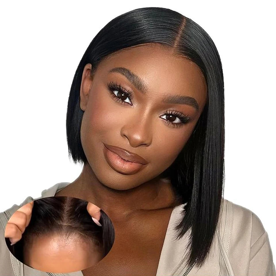 Sleek Straight Short Bob Wig