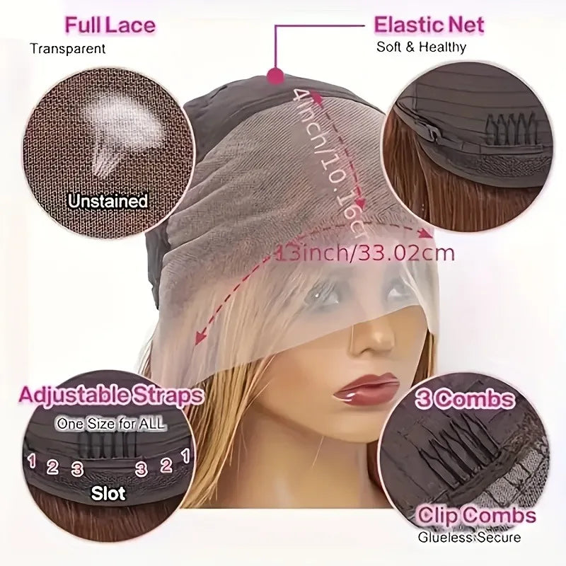 Human Hair Burgundy Wigs