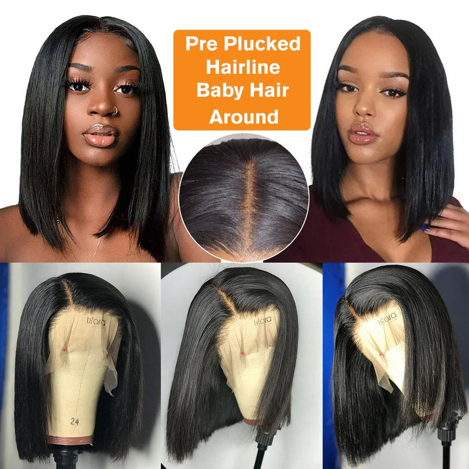 Sleek Straight Short Bob Wig