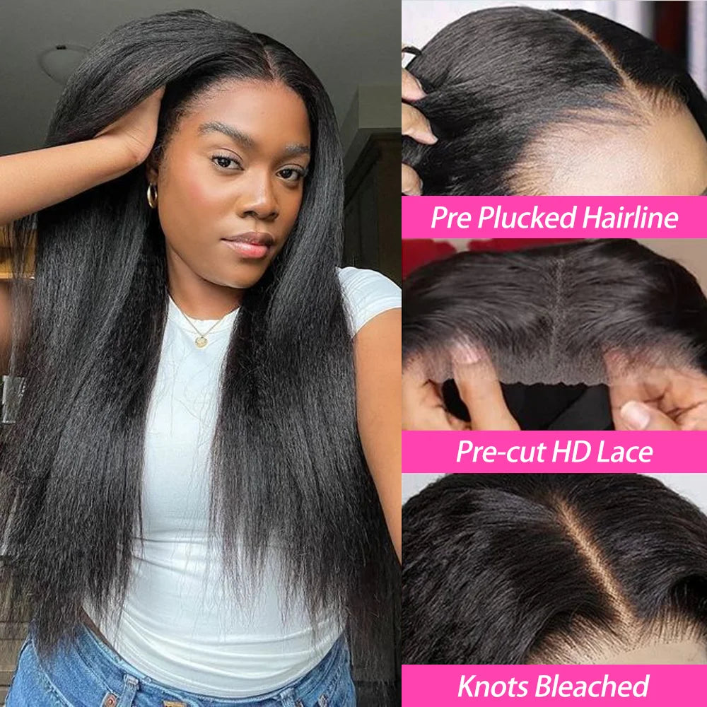 250% Kinky Straight Glueless Wig