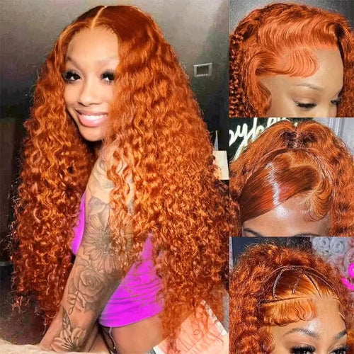 36 Inch Ginger Orange Wig