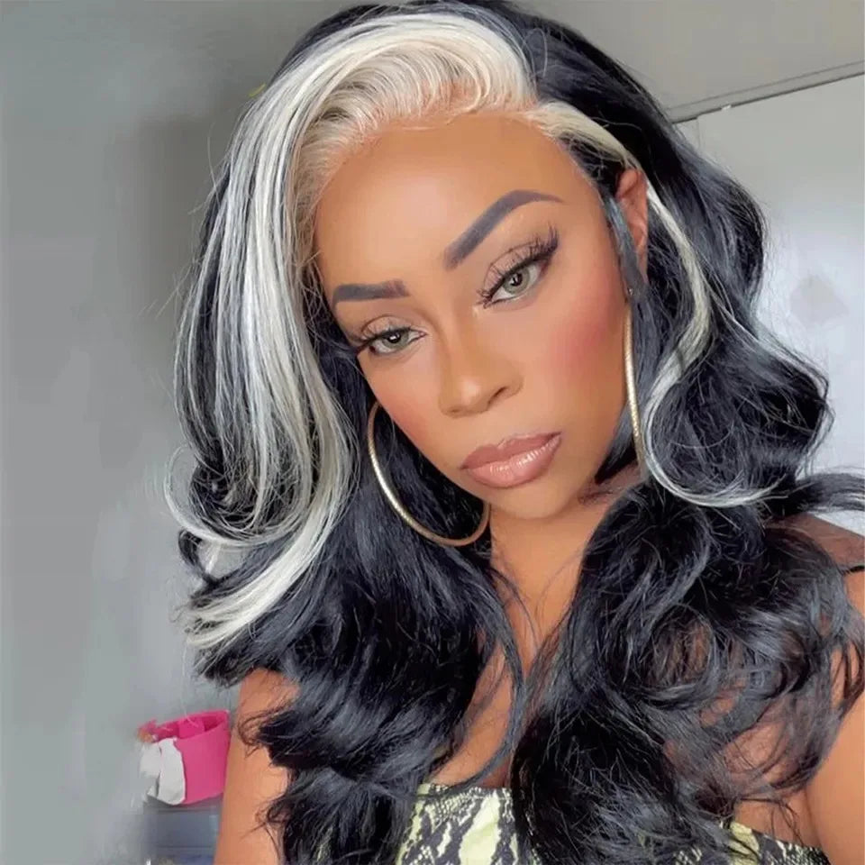Ombre Ash Blonde With Dark Roots