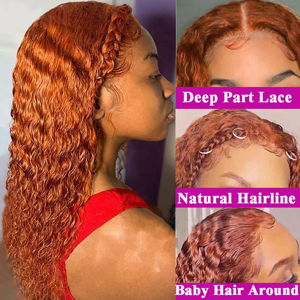 Ginger Orange Lace Front Human Hair