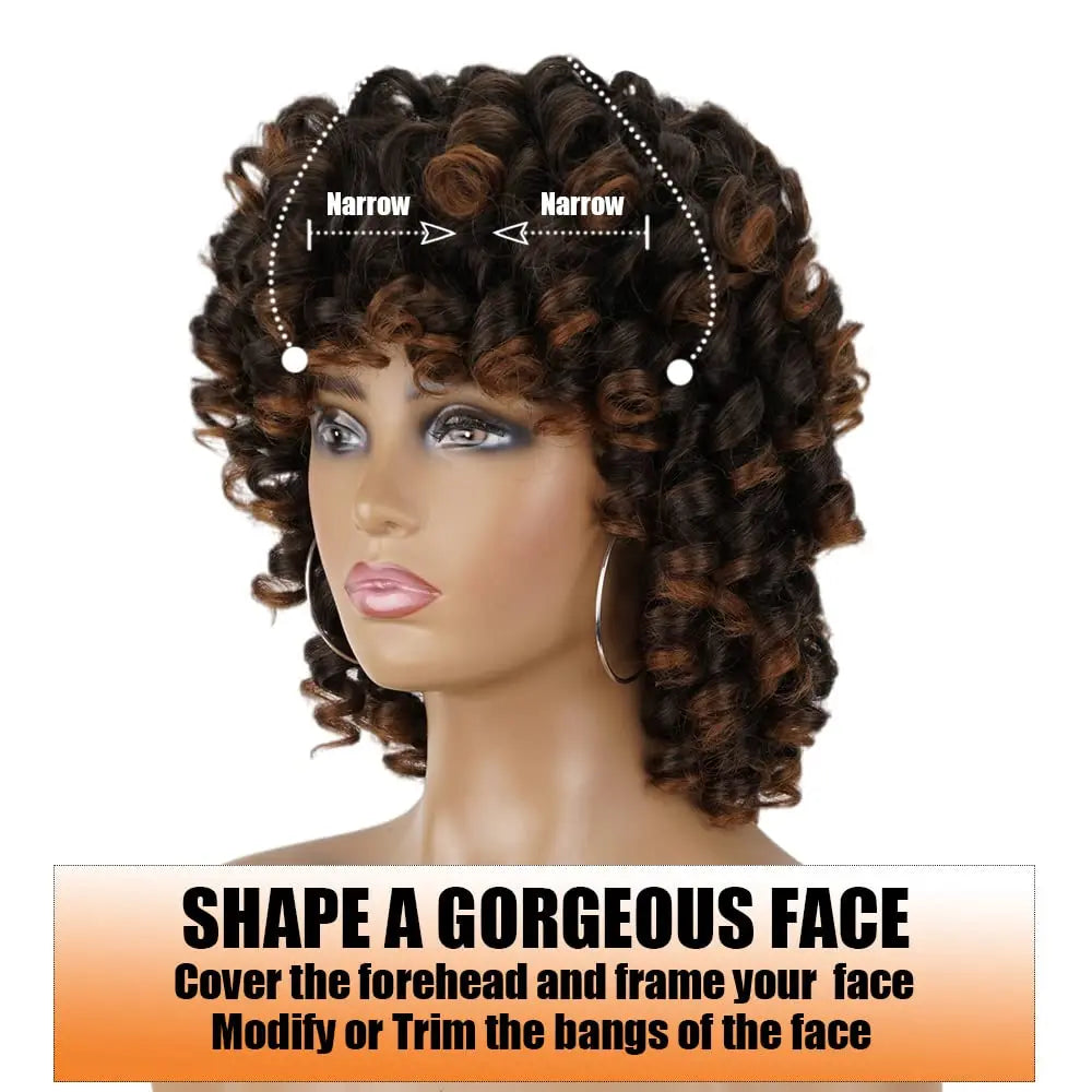Ombre Brown Curly Wigs