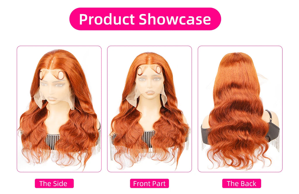 Ginger Orange 13x6 HD Lace Front Wigs