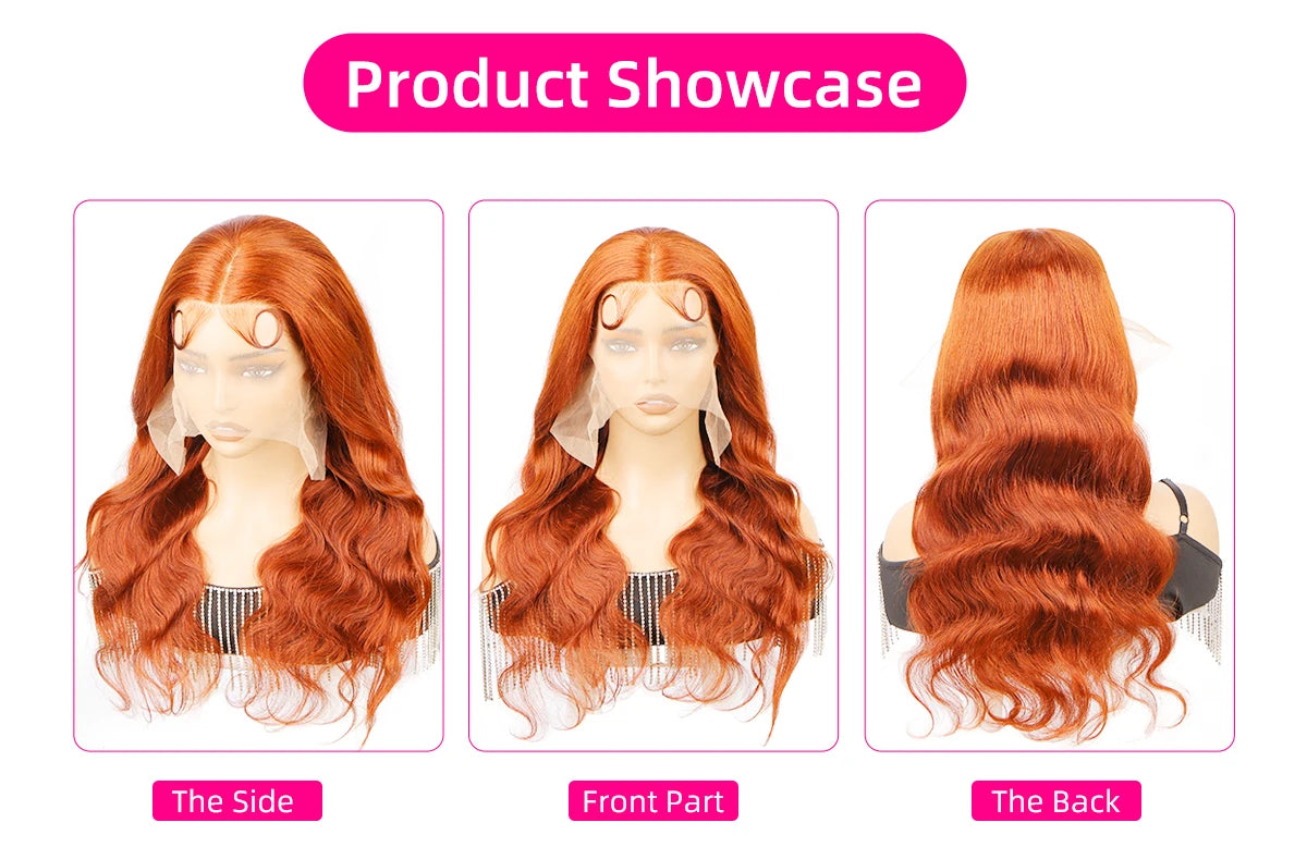 Ginger Orange 13x6 HD Lace Front Wigs