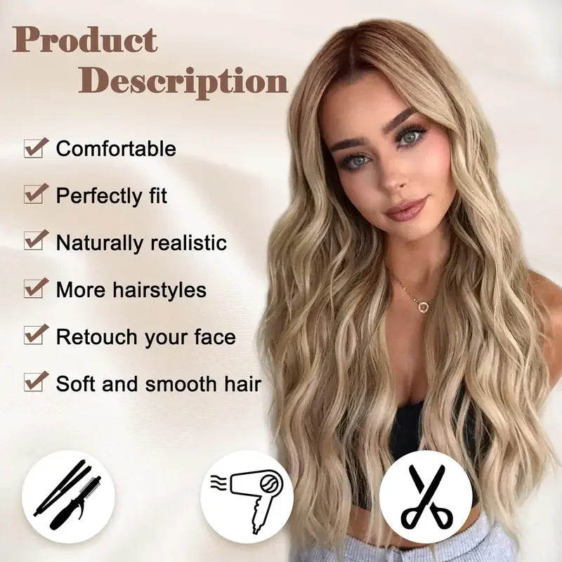 Ombre Blonde Curly Wig