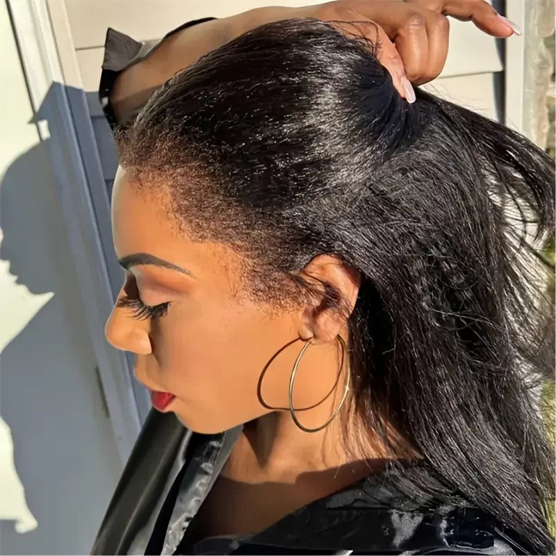 Kinky Straight Half Wig