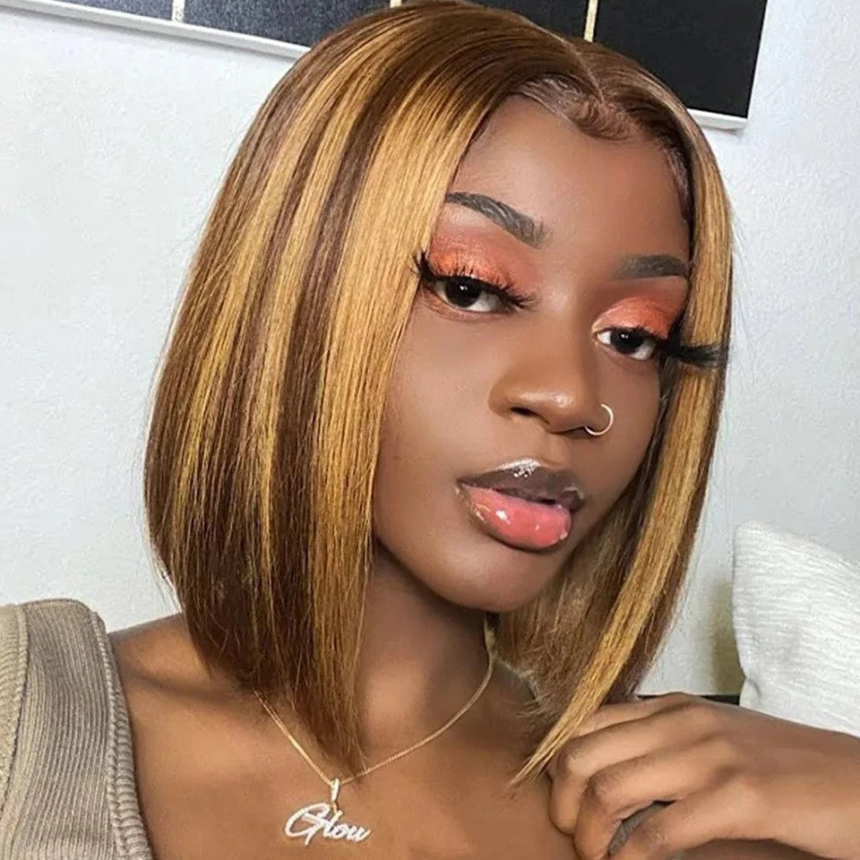 Ginger Orange HD Transparent Short Bob