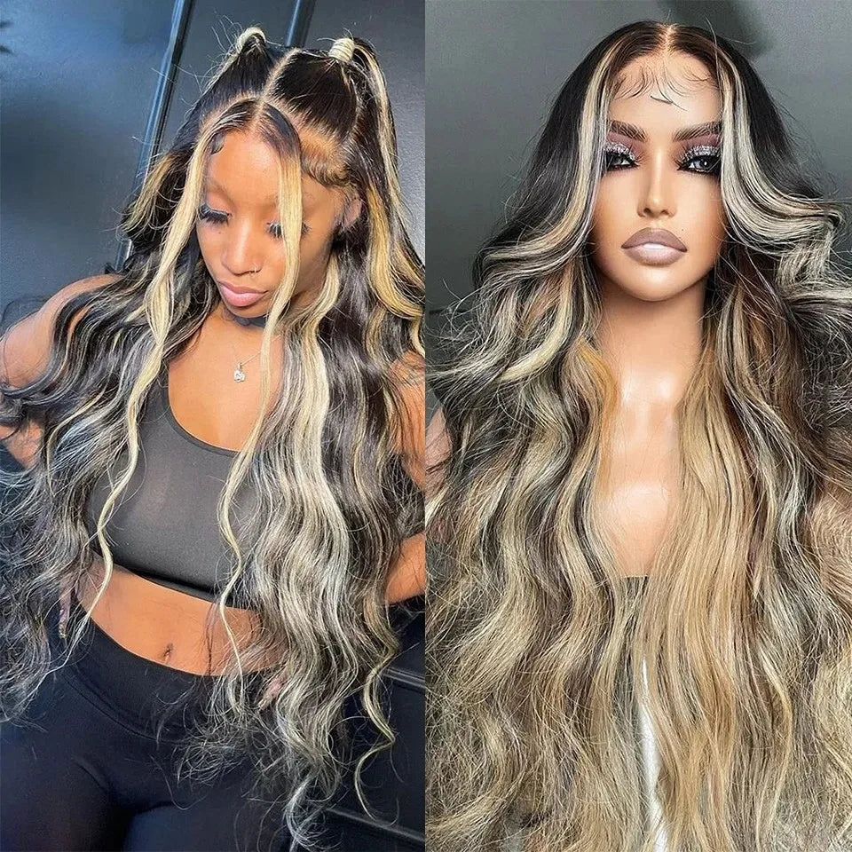 Ombre Ash Blonde With Dark Roots