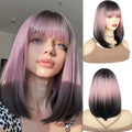 Ombre Pink Black Wigs