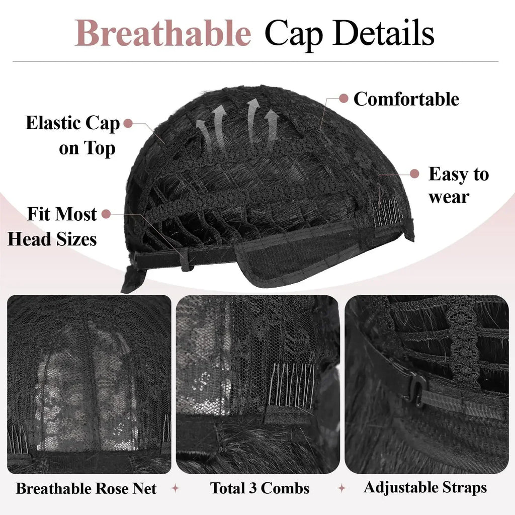Synthetic Straight U Part Wig Kinky