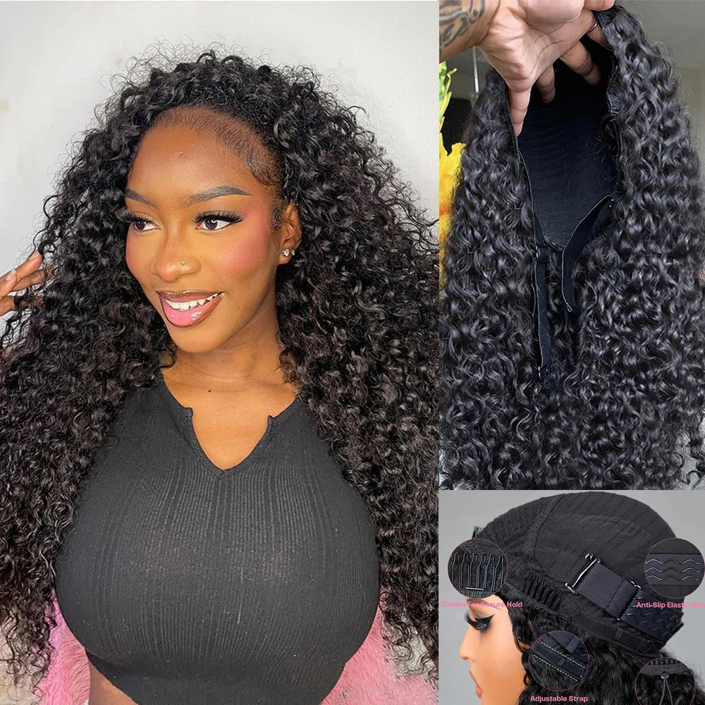 Kinky Curly Flip Over Human Hair