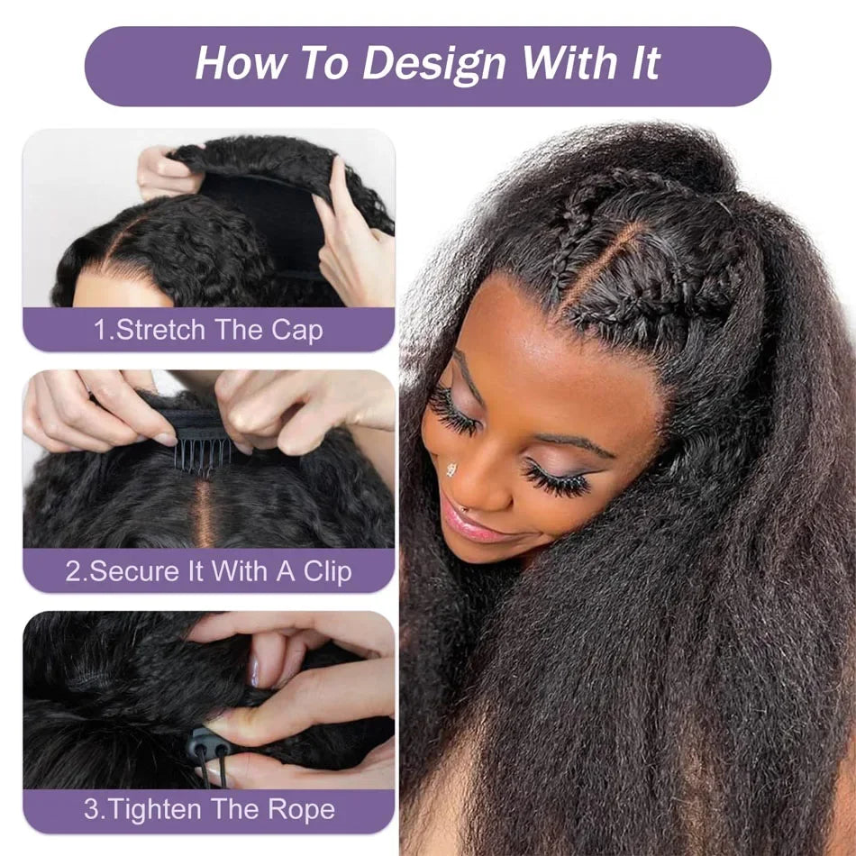 Kinky Straight Half Wig