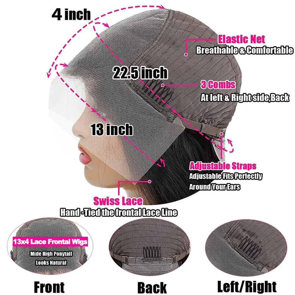 Lace Front Human gluless Hair