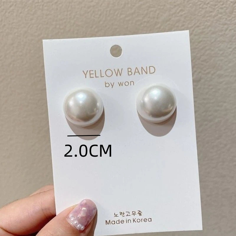 Pearl Round Stud Earrings