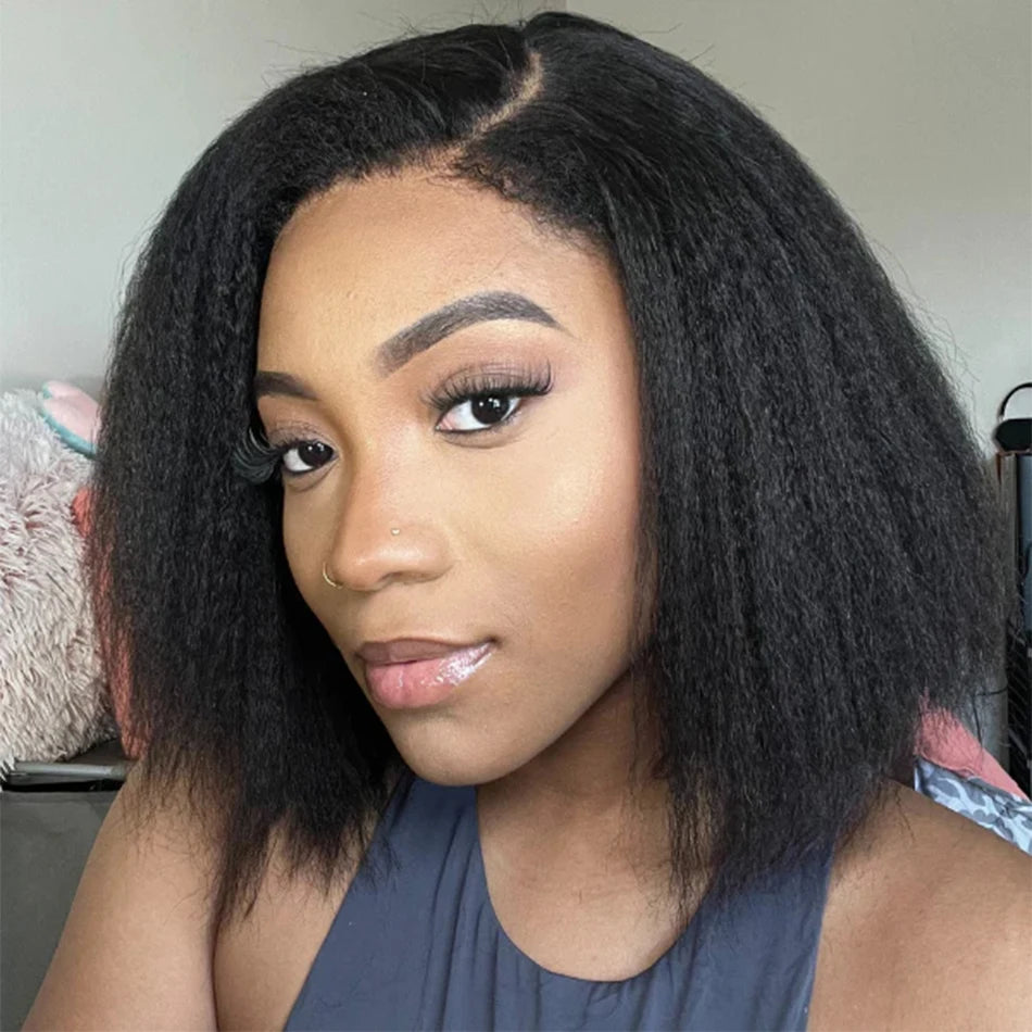 Synthetic Straight U Part Wig Kinky