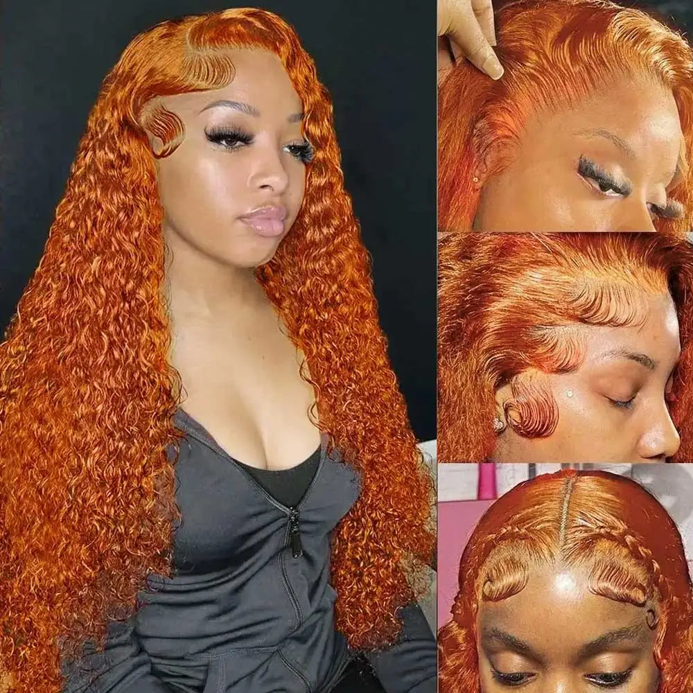 Colored Ginger Deep Wave Wig