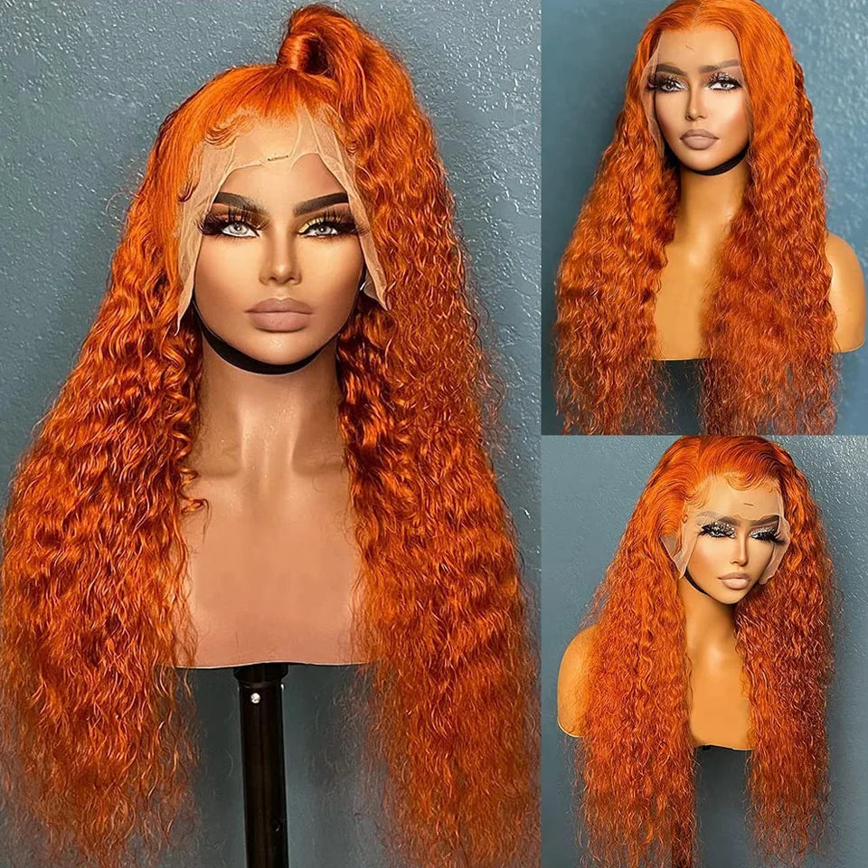 Colored Ginger Deep Wave Wig