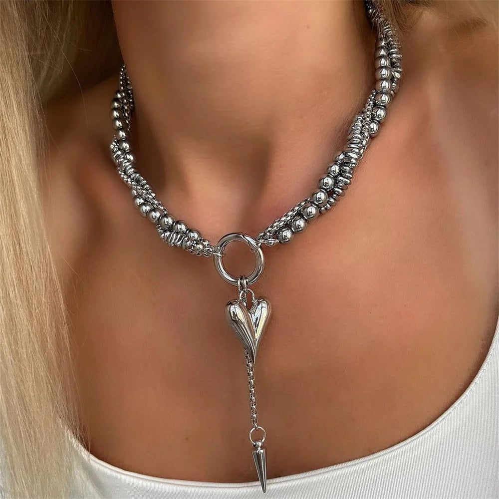 Boho Tassel Heart Pendant