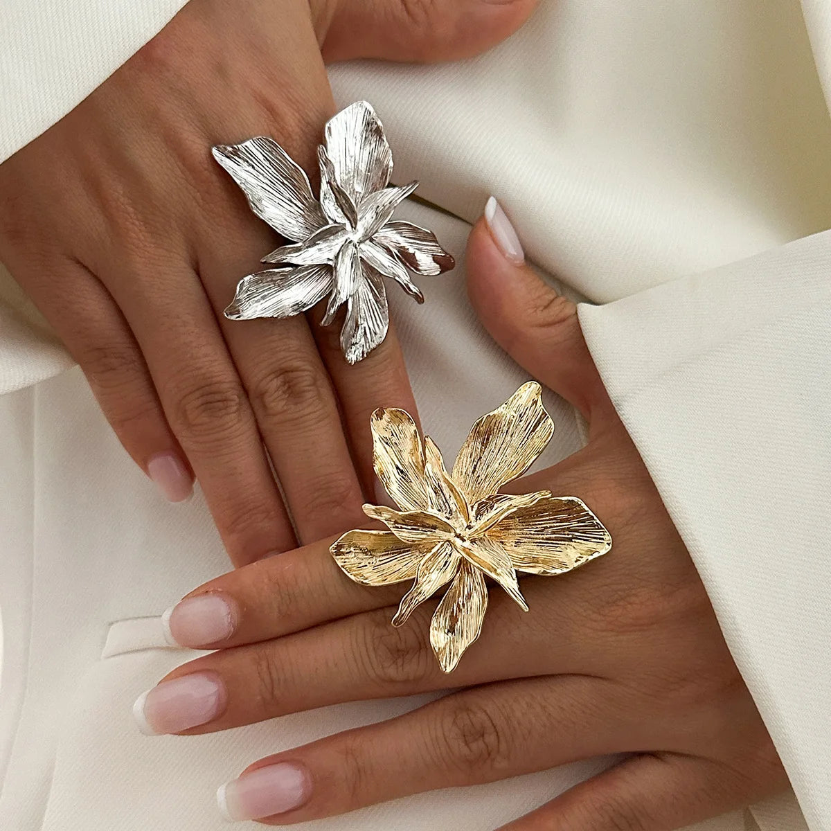 Layered Big Flower Ring