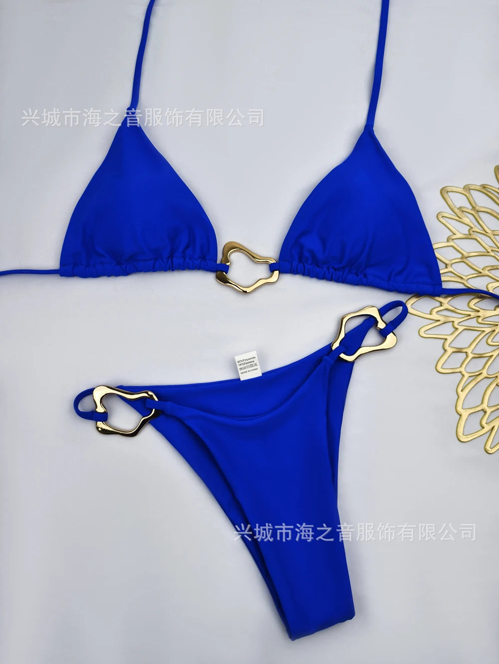Triangle Thong Swimwear Leopard Tie