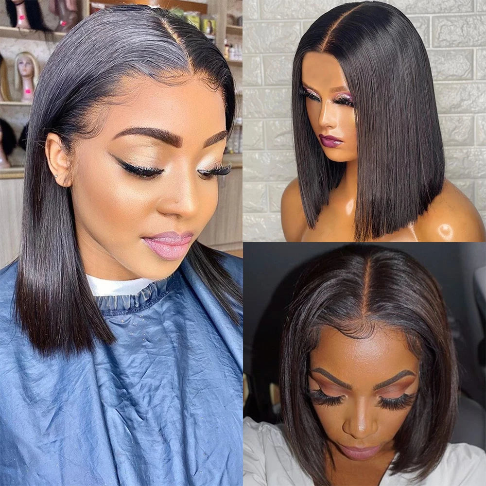 Sleek Straight Short Bob Wig