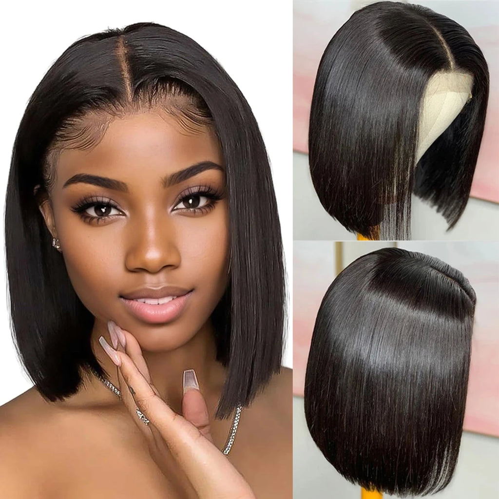 Sleek Straight Short Bob Wig
