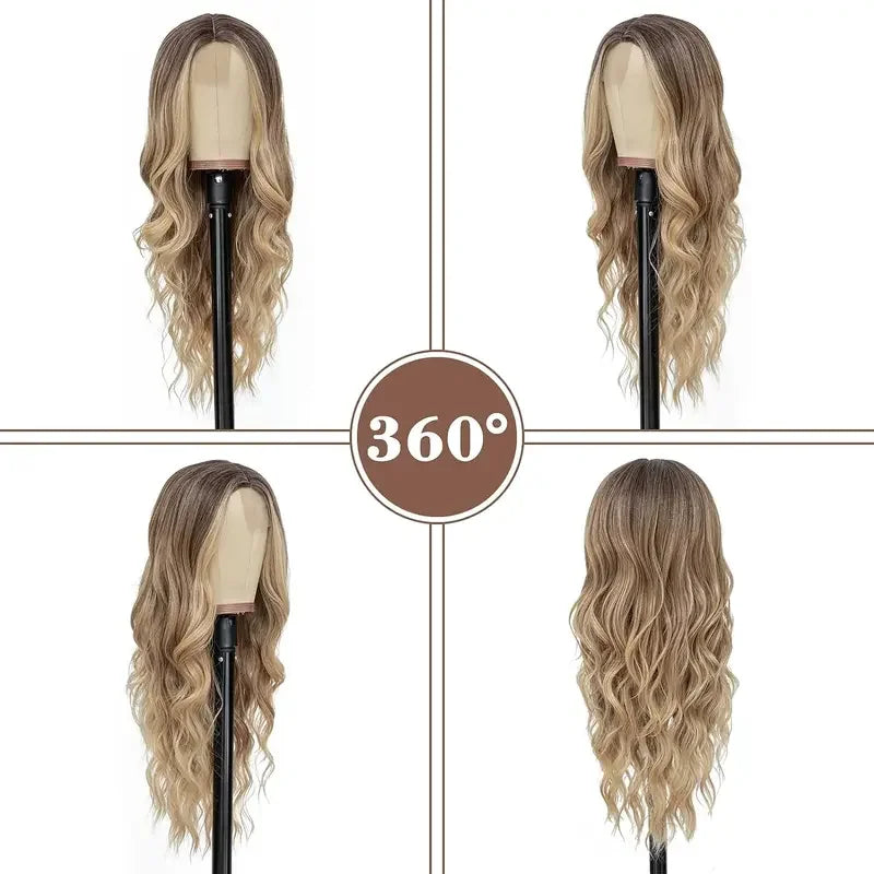 Ombre Blonde Curly Wig