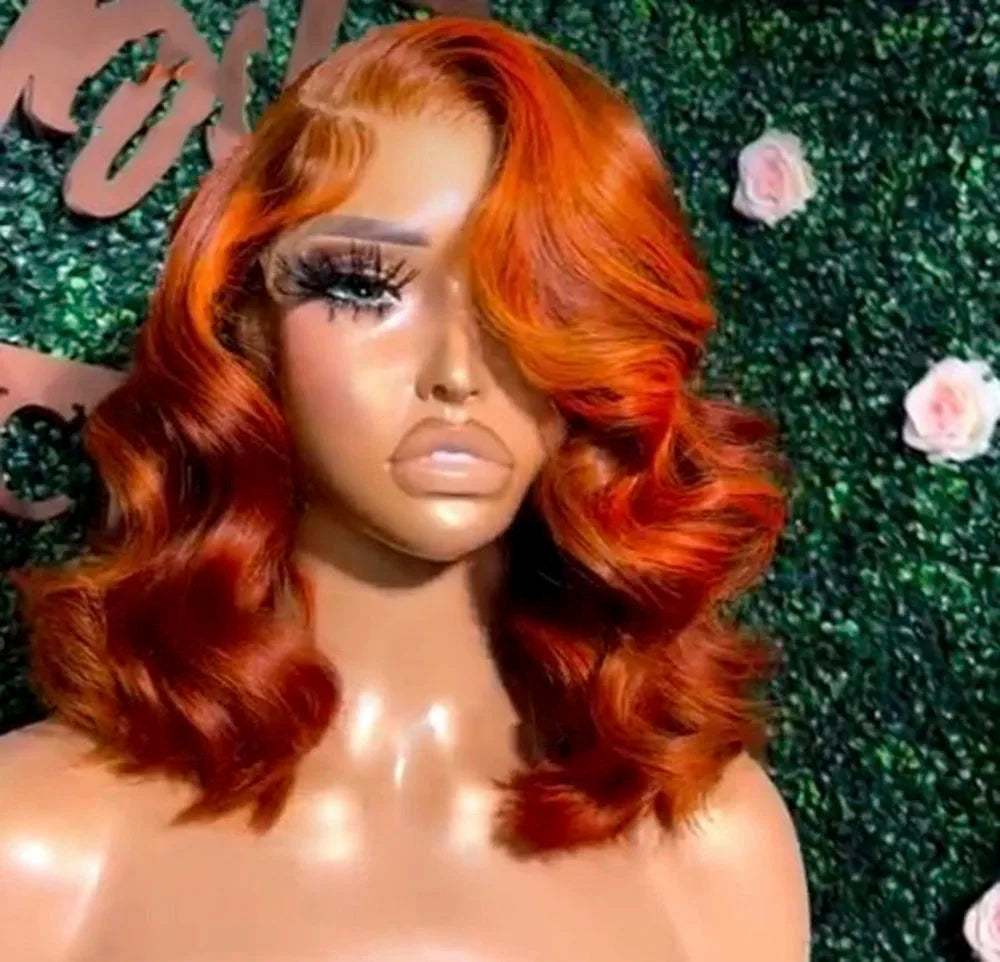 Orange Ginger Body Wave Bob Wig