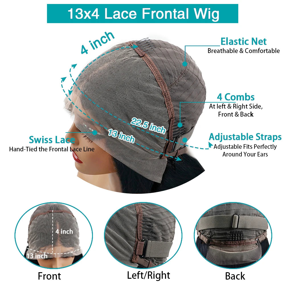 Brazilian Curly Lace Front Wig Short Bob