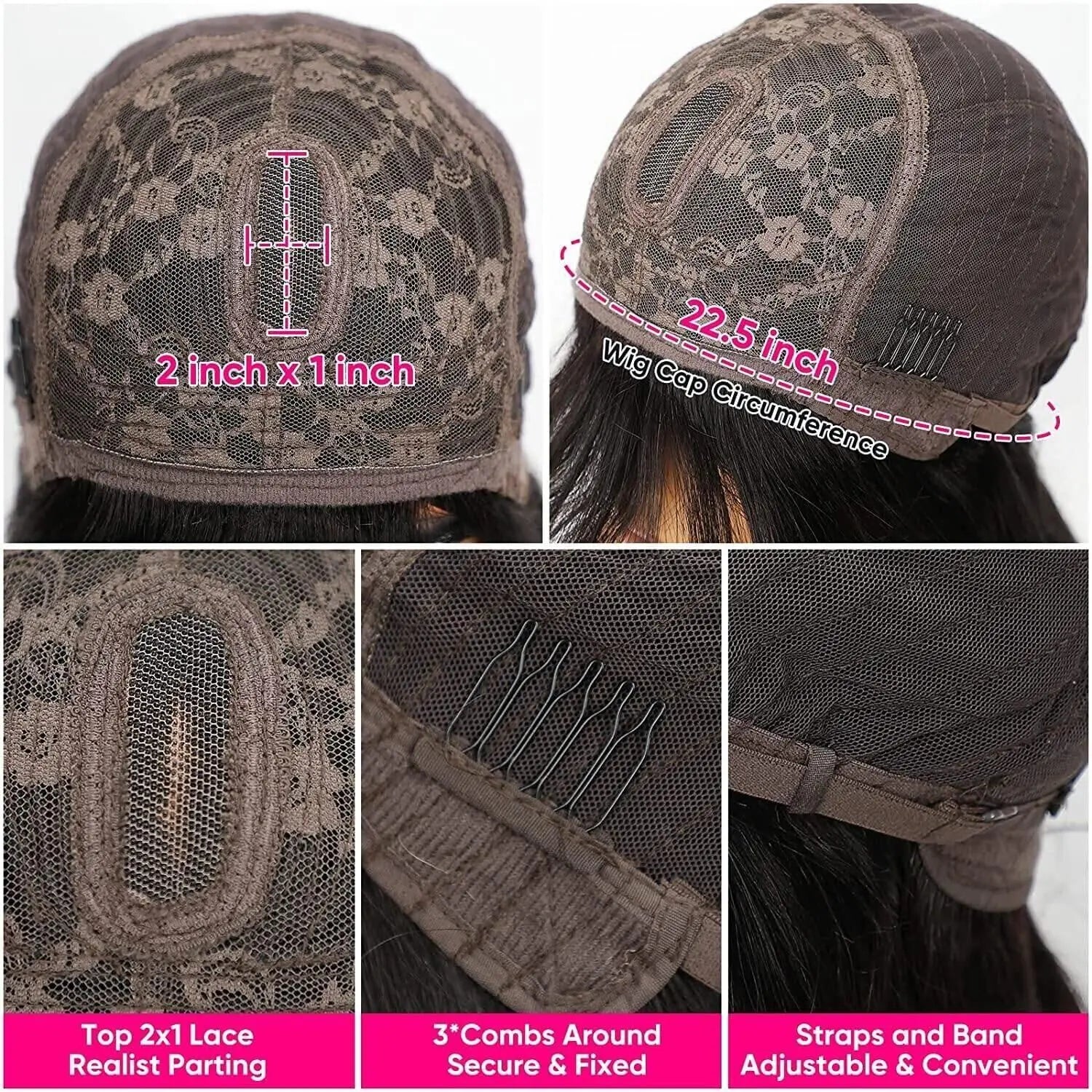 2x1 Straight Bob Lace Closure Wigs