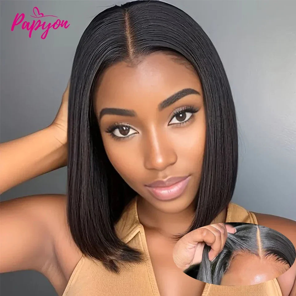 Short Wavy Straight Glueless