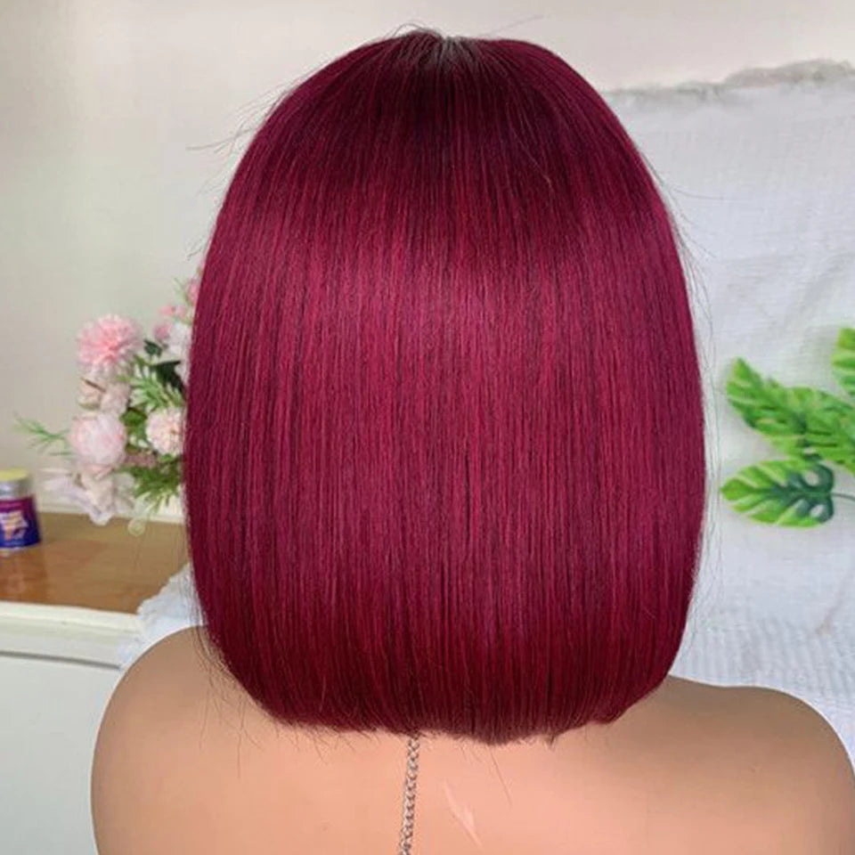 Brazilian 99J Red Short Bob Human Hair