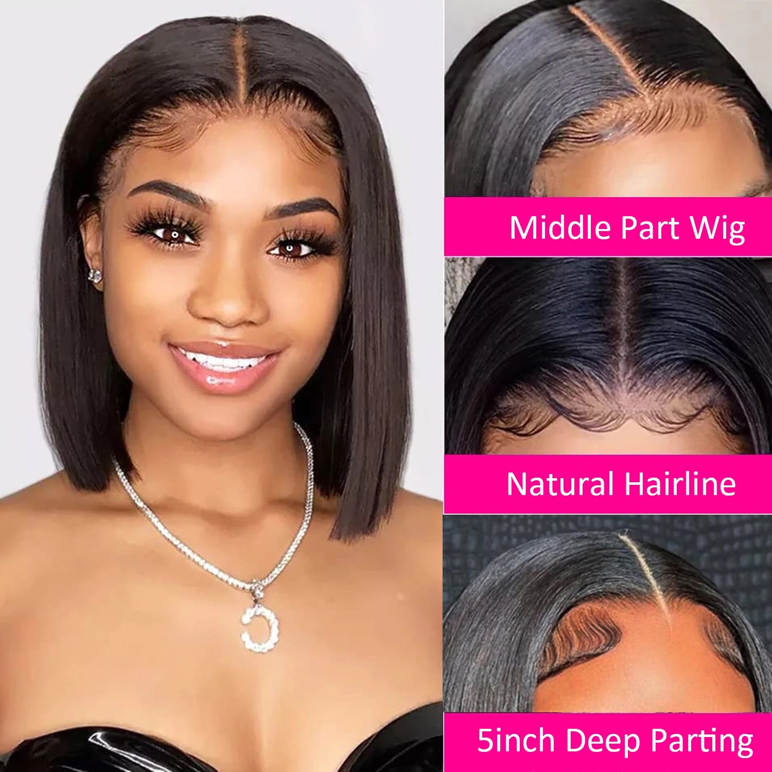 Sleek Straight Short Bob Wig