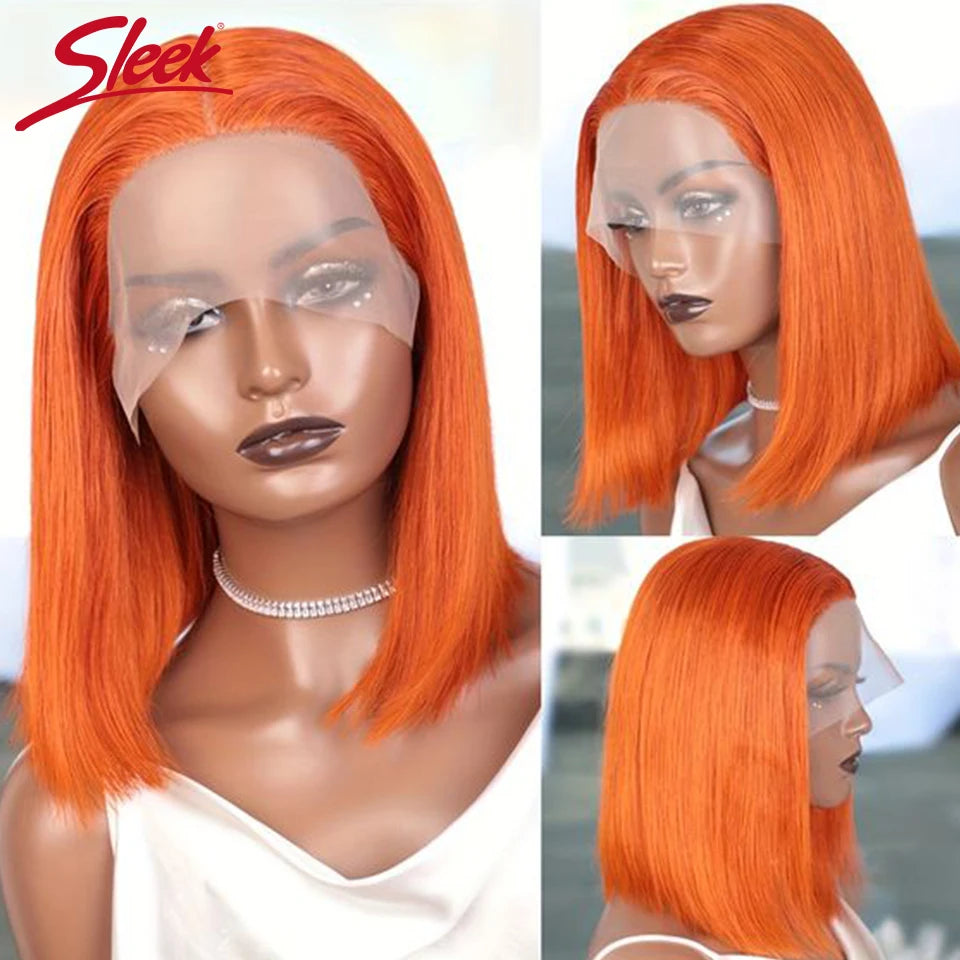 Ginger Orange HD Transparent Short Bob