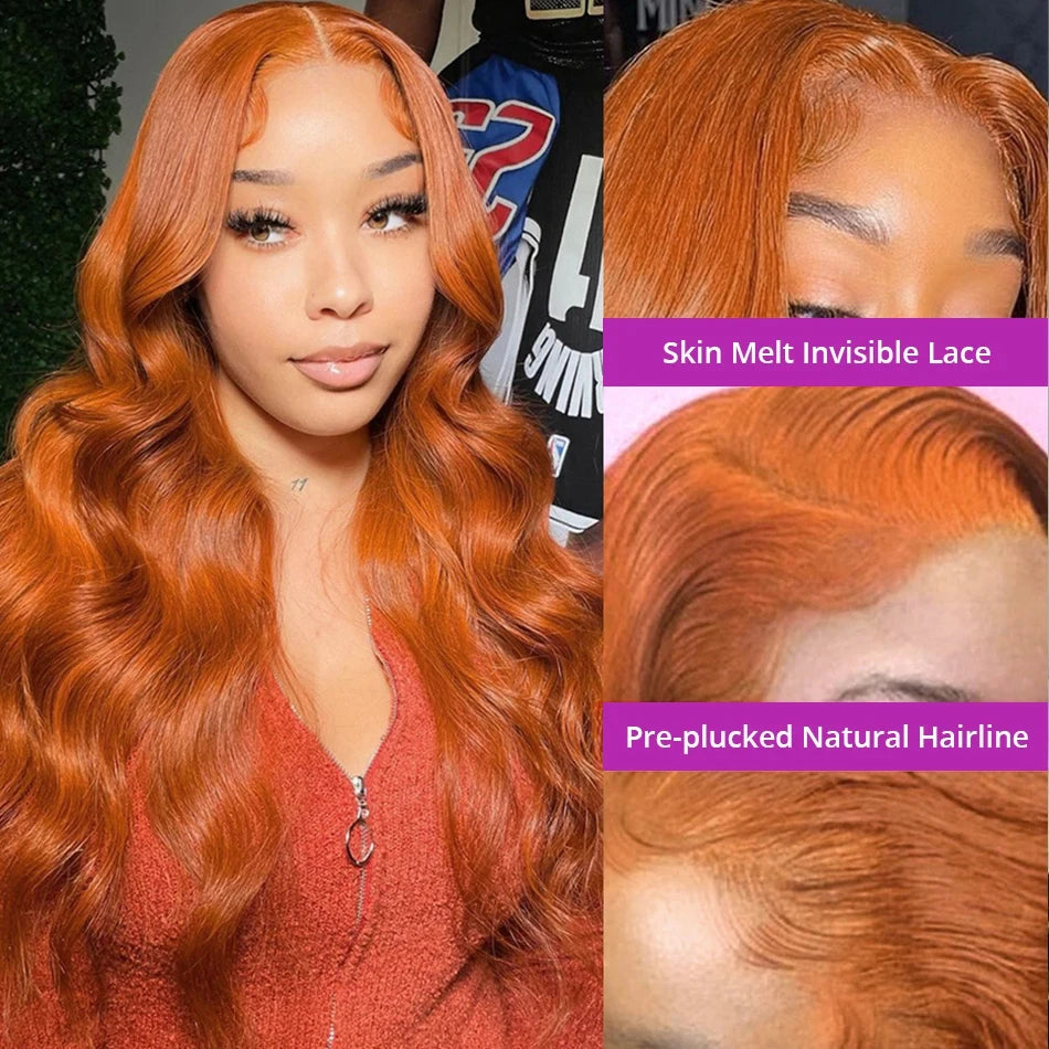 Ginger Orange 13x6 HD Lace Front Wigs