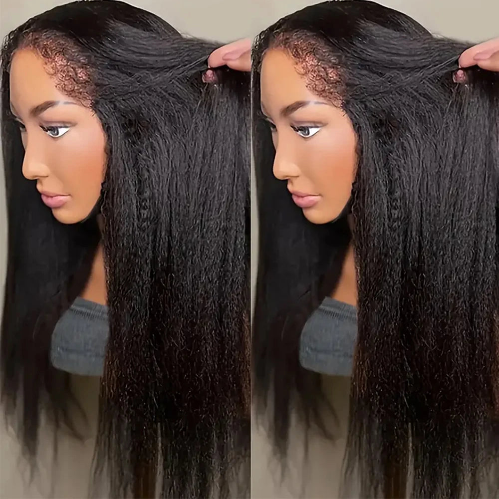 Kinky Straight Wig 4C Edges