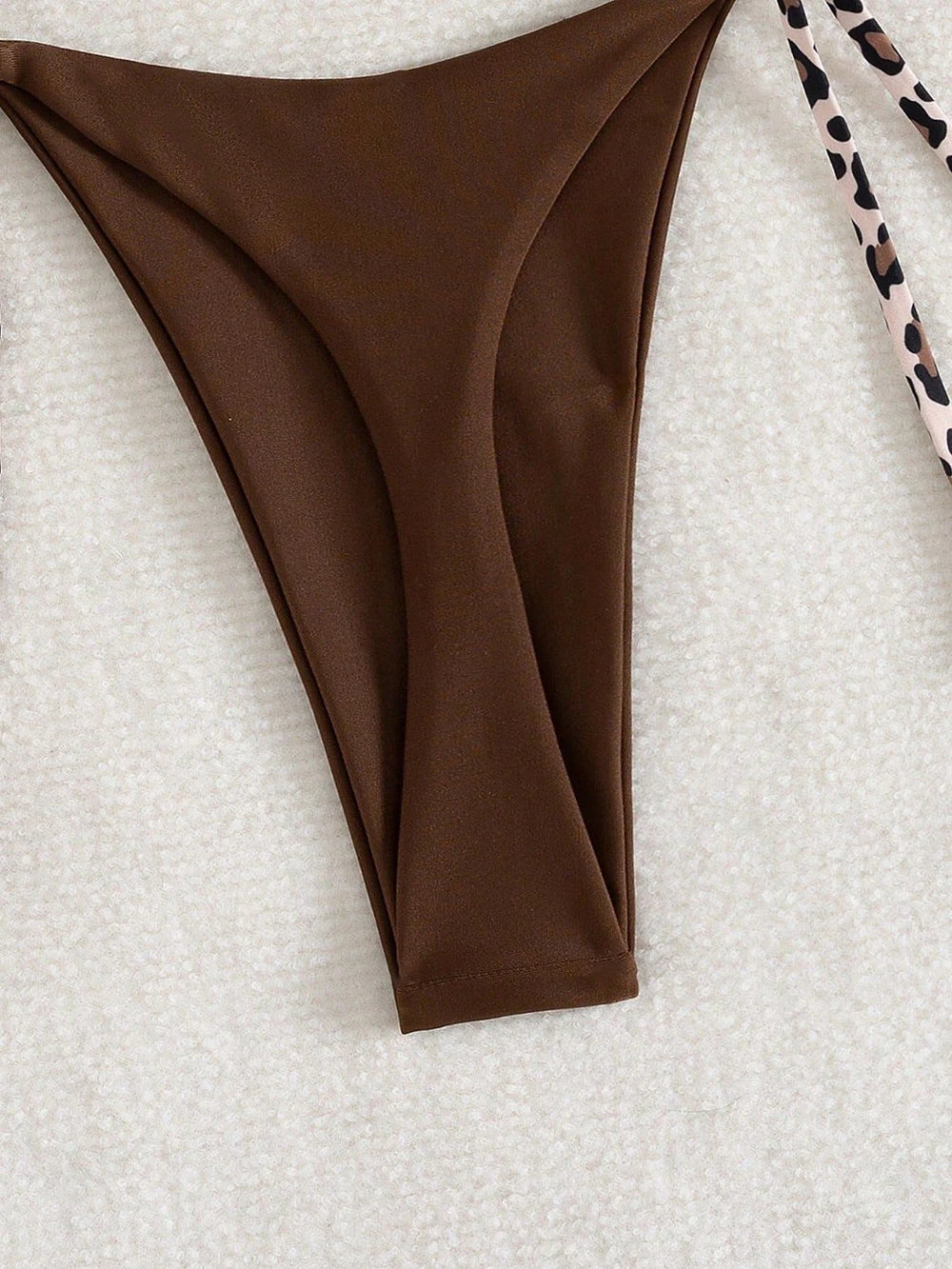 Triangle Thong Swimwear Leopard Tie
