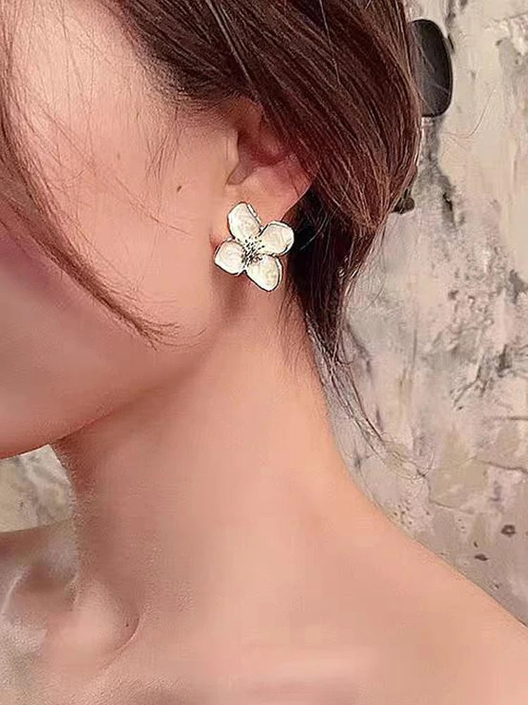 Red Flower Earrings